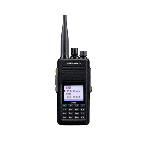 Radio Midland CT990 EBR VHF/UHF 10 W resistente con pantalla a color