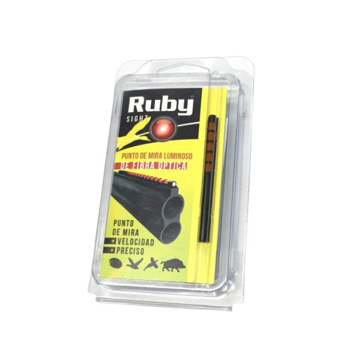 Punto de mira Ruby de 71 mm con fibra óptica para escopetas, color rojo o verde