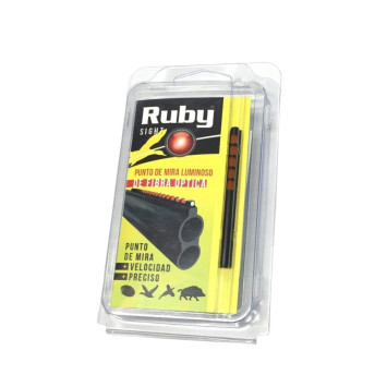 Punto de mira Ruby de 71 mm con fibra óptica para escopetas, color rojo o verde