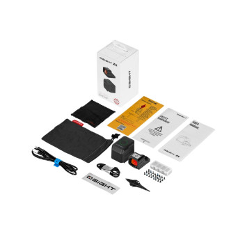 Presentación del Osight XR con caja, visor, herramientas, cables, manuales y tornillería incluidos