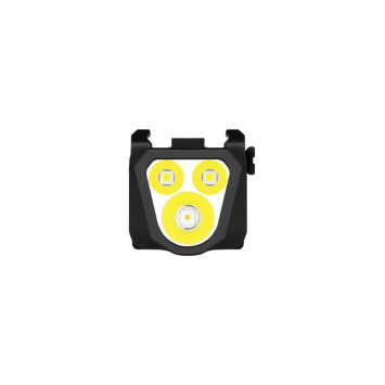 Frontal de la Olight PL X con triple sistema LED para proyector e iluminación focal configurable