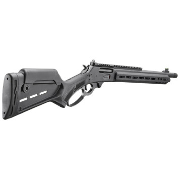 Rifle de palanca Marlin 1895 Dark calibre Government en vista lateral izquierda con culata ajustable y guardamanos M-LOK.