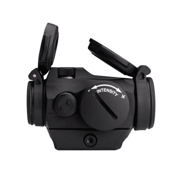 Aimpoint Micro H-2 2 MOA vista lateral con ajuste de brillo y diseño compacto