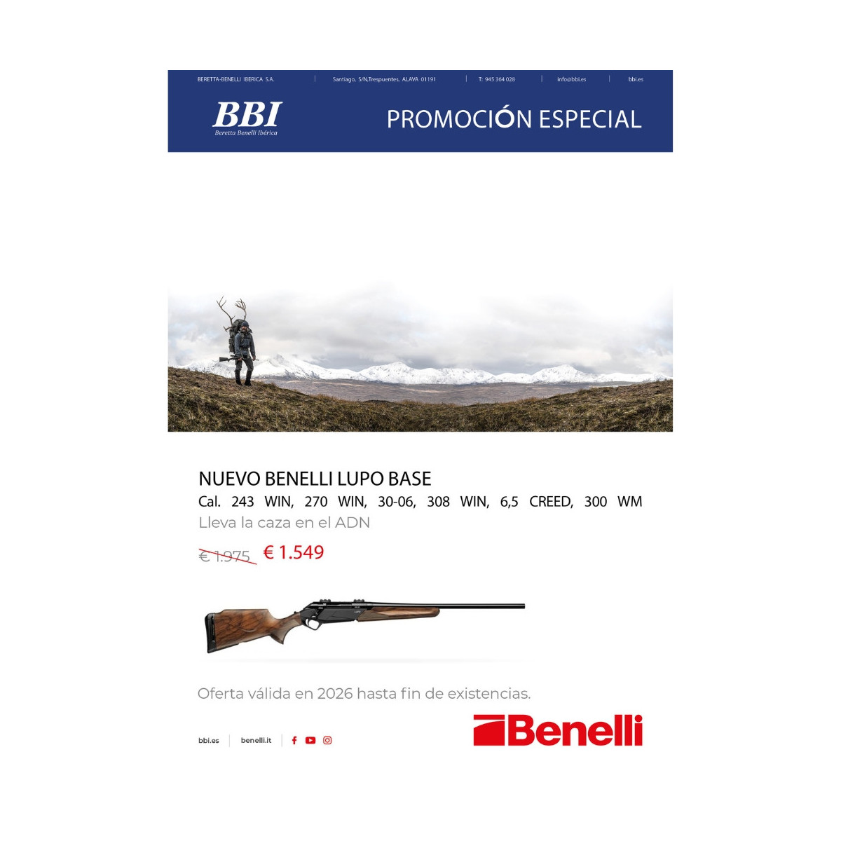 Rifle Benelli Lupo Base Rifle Benelli Lupo Base