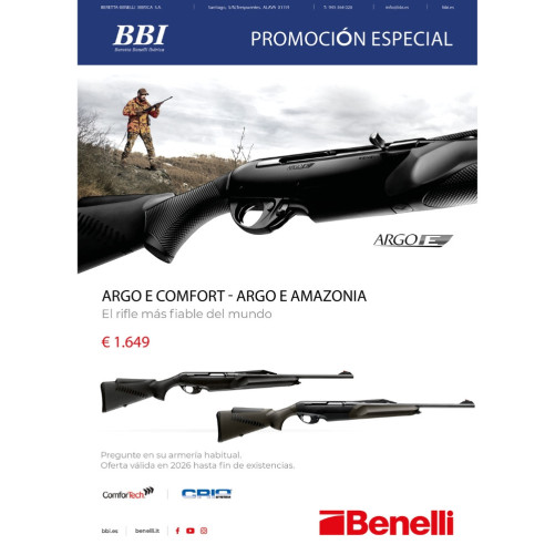 RIFLE BENELLI ARGO E COMFORT - Compra online en Armería Carril