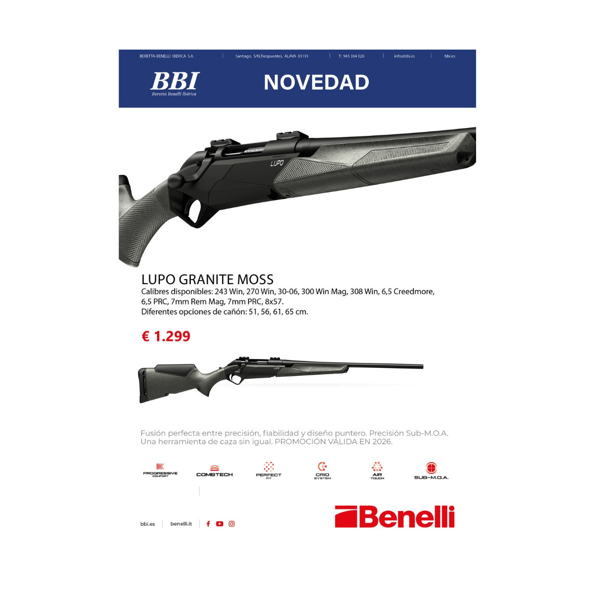 Rifle Benelli Lupo Granite Moss