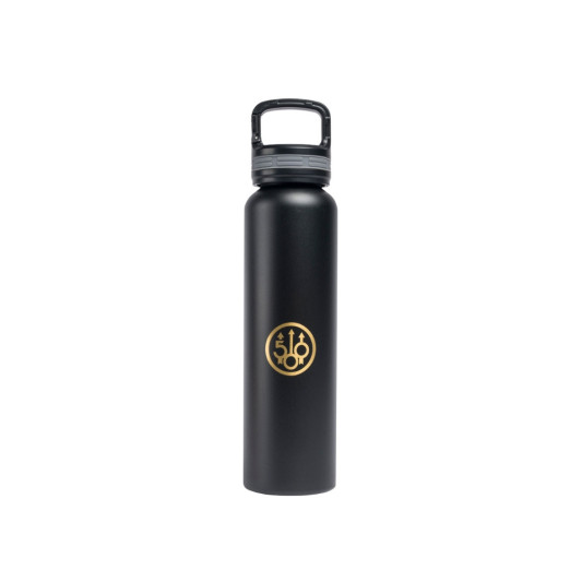 Botella Beretta 500 Aniversario negra con logotipo dorado en Carril Outdoor