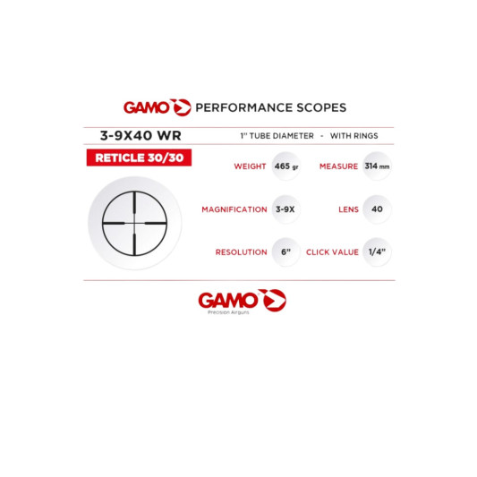Visor Gamo 3-9X40 WR