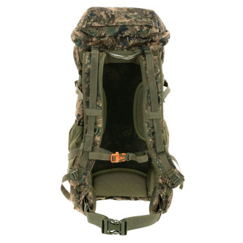 Mochila HART KRAGG 40 pixel vista trasera con sistema Air-Freedom