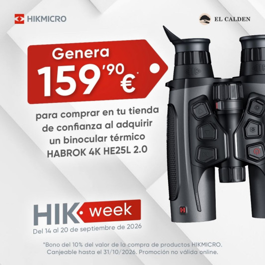 Binocular térmico multiespectro con telémetro + IR Hikmicro Habrok 4K HE25L 2.0