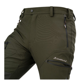 Detalle frontal del pantalón Chiruca Lykos 01 con bolsillos y cintura ajustable