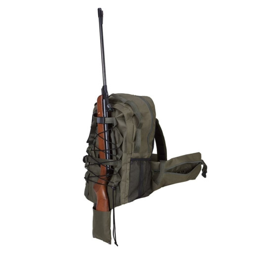 Mochila de rececho Gamo 36L verde oliva con funda portaarmas integrada