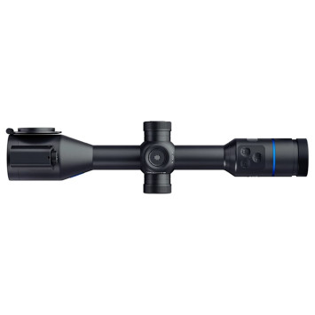 Vista superior del visor digital PARD Night Stalker 5K eX con torretas de ajuste y controles de funcionamiento.